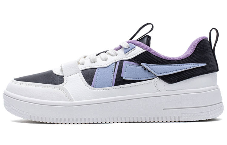 XTEP Skateboard Shoes Women's Black White Purple