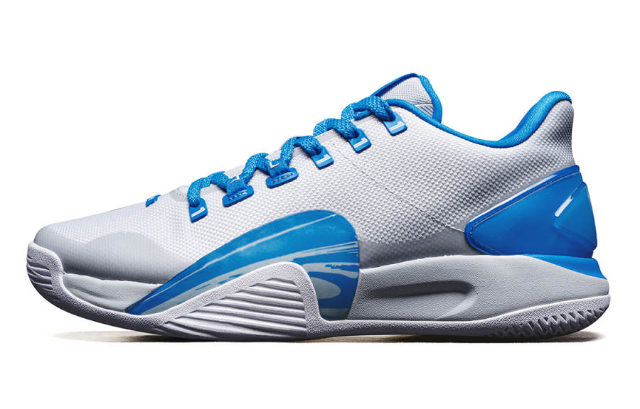 XTEP Jeremy Lin 1 Cushioning Slip Resistant Lightweight Low top Basketball Shoes Men's Blue Gray