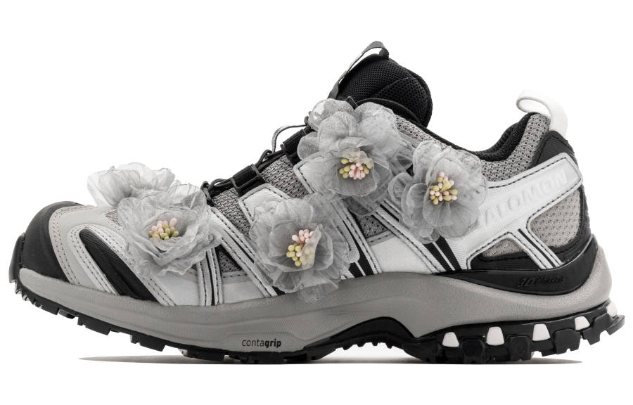 SALOMON XA Pro 3D ADV Fabric Cushioning Slip Resistant Abrasion Resistant Low top Hiking Shoes Unisex Gray Silver Black