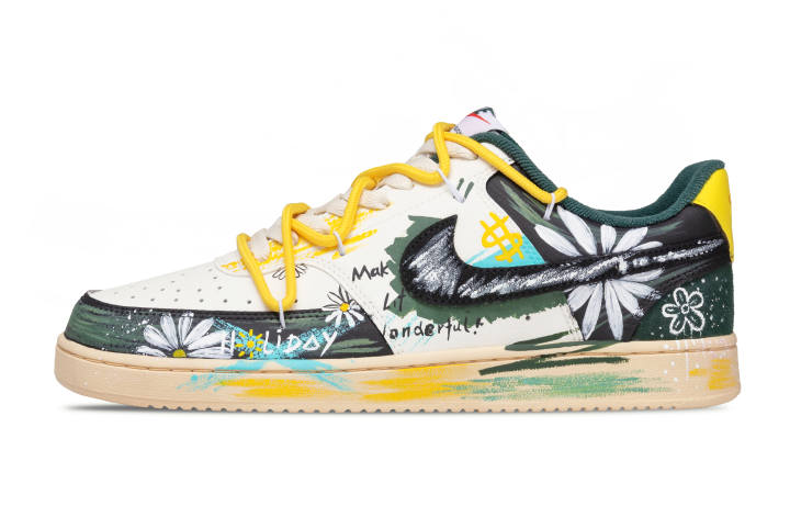 Nike Nike Court Vision 1 Clear Meadow Breeze Low top Skateboard Shoes Unisex Yellow Green White