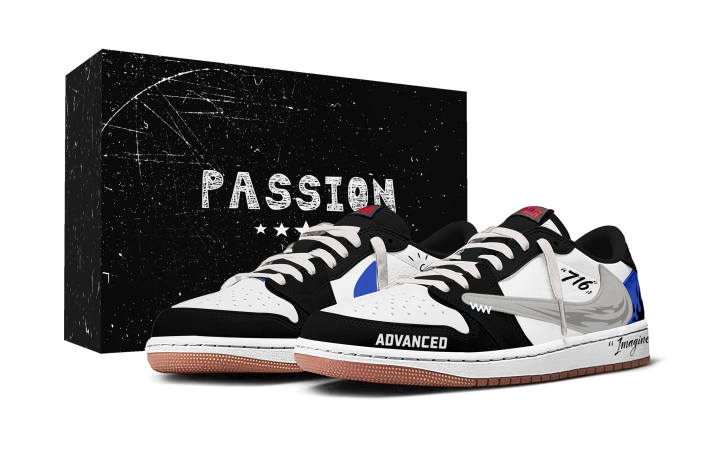 Jordan Travis Scott x Jordan Air Jordan 1 Racing Moment Box Abrasion Resistant Abrasion Resistant Low top