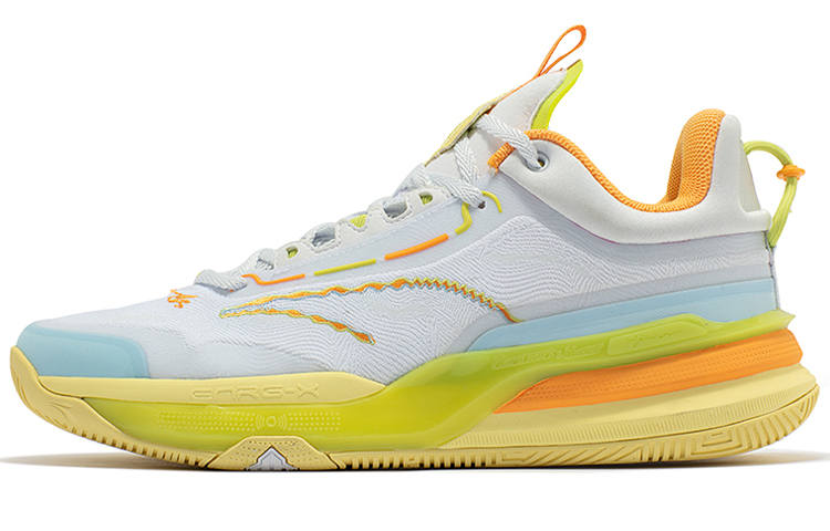 361° DVD1 Dinwiddie 1st Generation Cushioning, Wear Resistant Low top Basketball Shoes Men's White Yellow