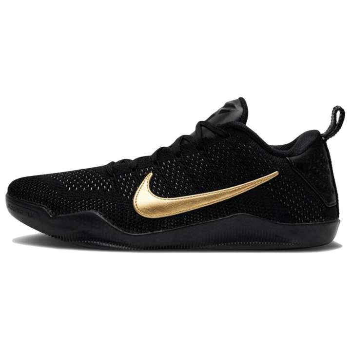 Nike Nike Kobe 11 Abrasion Resistant Low top Basketball Shoes Unisex Black Gold