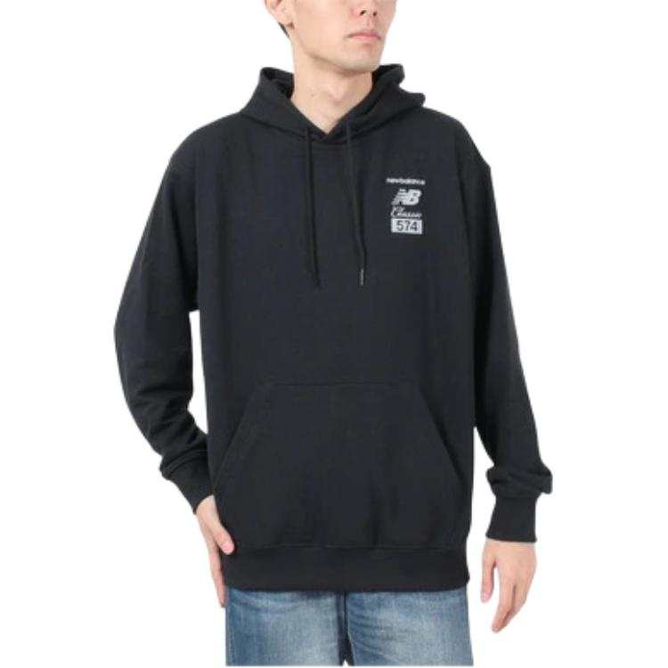New Balance New Balance Sweatshirts Men's Black Hooded Moderate
