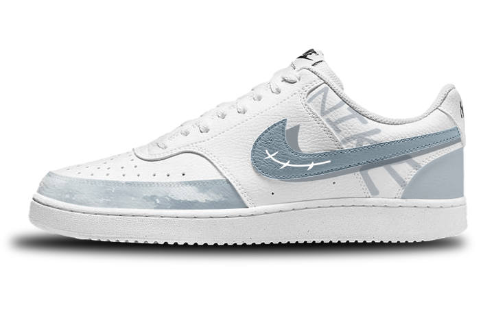 Nike Nike Court Vision 1 Clear Joy Non slip Lightweight Low top Skateboard Shoes Men's Blue White