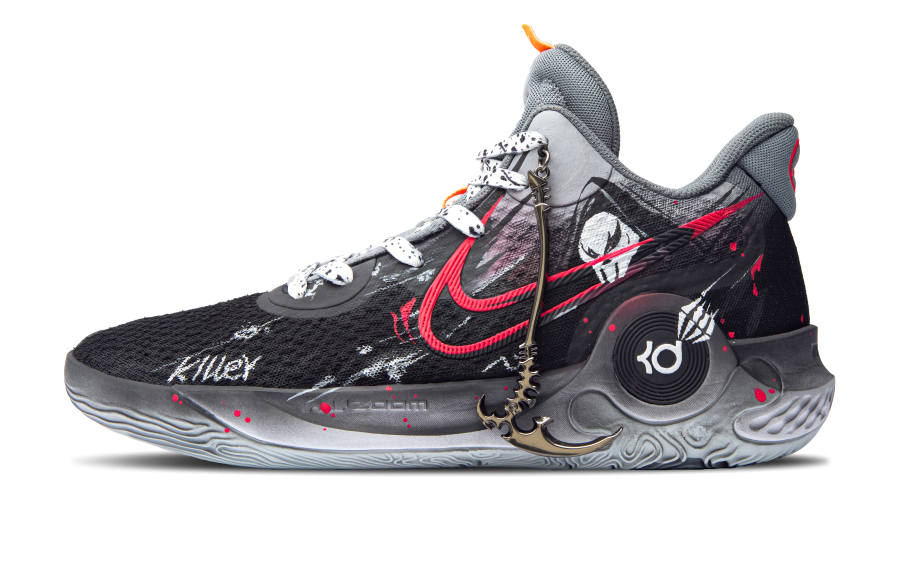 Nike Nike KD Trey 5 IX Scythe Kayn Shadow Abrasion Resistant Mid top Basketball Shoes Unisex Black Red