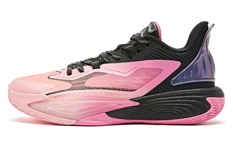 QIAODAN Prickle 7.0 Cushioning, Wear Resistant Low top Basketball Shoes Men's Pink Black