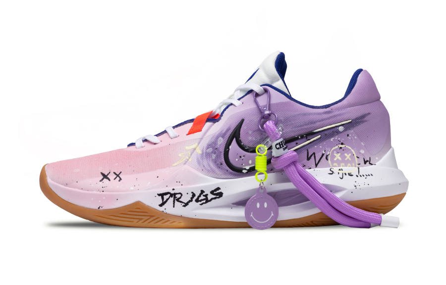 Nike Nike Precision 6 Pink & Purple Slip Resistant Abrasion Resistant Low top Basketball Shoes Men's Pink Purple