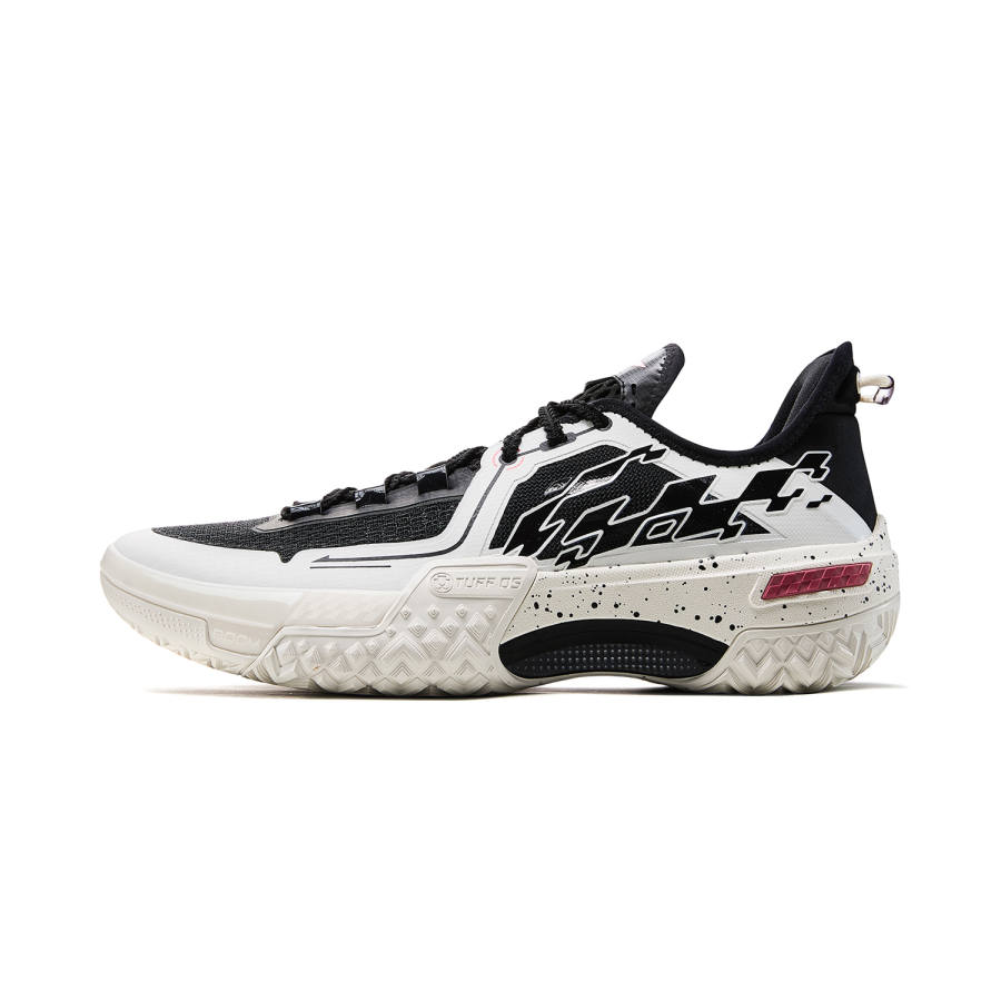 Li-Ning Li Ning Jie Ao, Black Flame Cushioning Slip Resistant Abrasion Resistant Low top Basketball Shoes Men's Black White