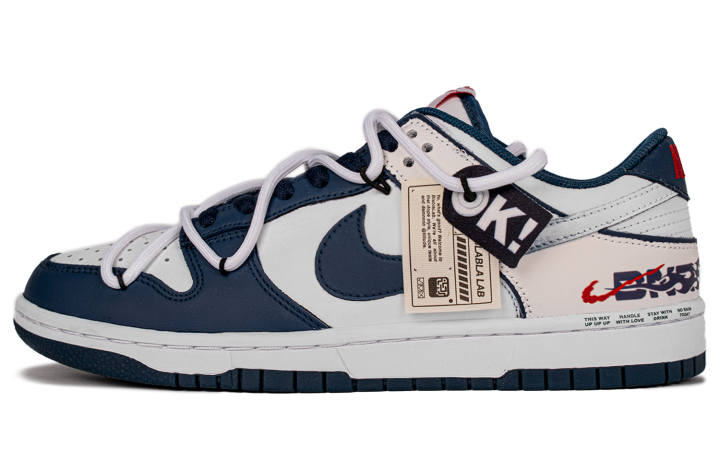 Nike Nike Dunk Blue Sea BBL Slip Resistant Low top Skateboard Shoes Men's Beige White Blue