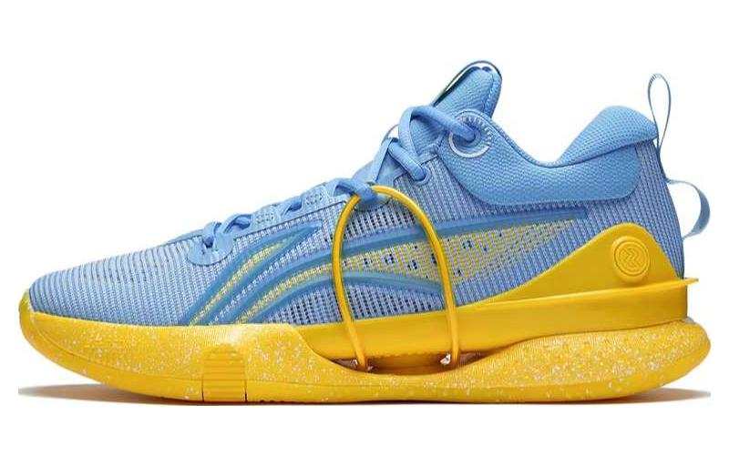Li-Ning Li Ning Speed 8 Premium Cushioning Slip Resistant Abrasion Resistant Low top Basketball Shoes Men's Blue Yellow