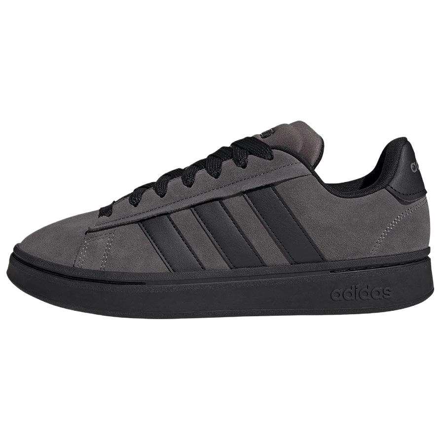 Adidas Adidas GRAND COURT ALPHA Leather Slip Resistant Abrasion Resistant Low top Skateboard Shoes Men's Gray
