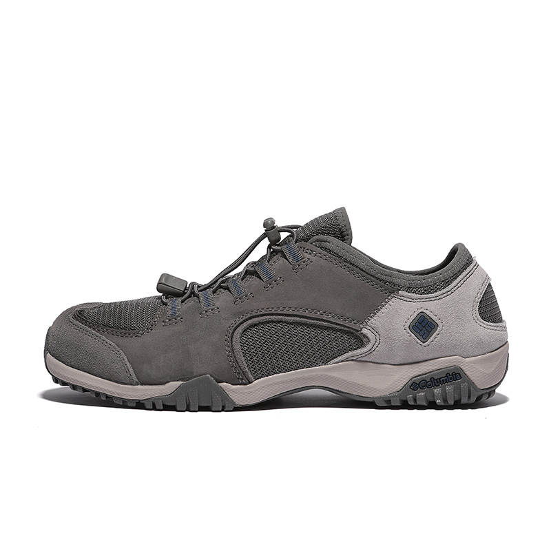 Columbia Hiking Textile, Leather Low top Hiking Shoes Men's Gray