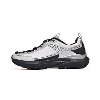 TUTU Cushioning Abrasion Resistant Moisture Wicking Low top Hiking Shoes Unisex Bright Gray With Black Frame