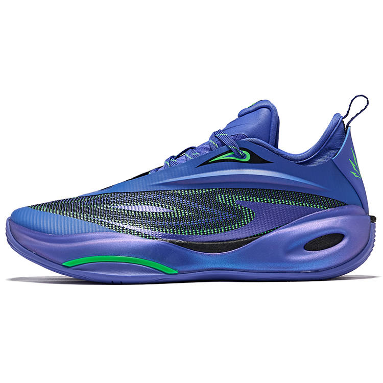 Erke Humble 2.0 Cushioning Slip Resistant Anti Rollover Low top Basketball Shoes Men's Peacock Colorway