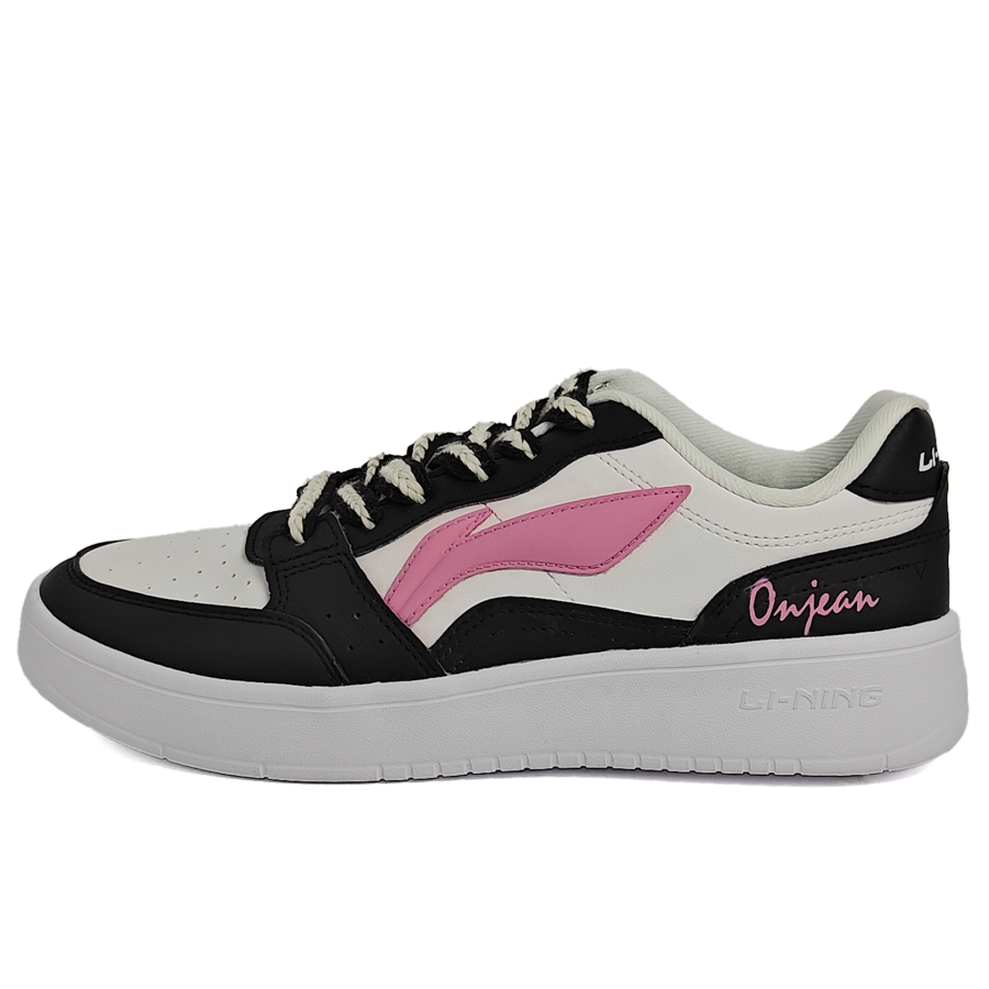 Li-Ning Li Ning Slip Resistant, Abrasion Resistant, Lightweight Low top Skateboard Shoes Men's Black White Pink