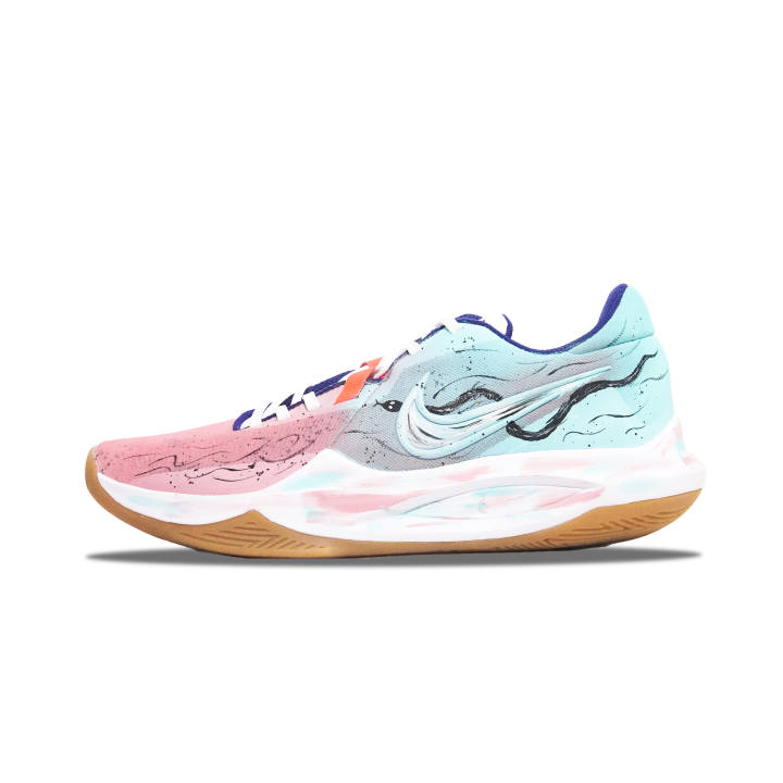 Nike Nike Precision 6 Serpent Cushioning Slip Resistant Abrasion Resistant Low top Basketball Shoes Men's Bright Pink