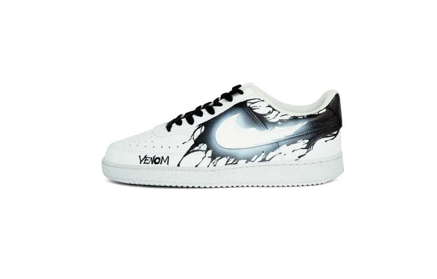 Nike Nike Court Vision Slip Resistant Cushioning Abrasion Resistant Low top Skateboard Shoes Men's White