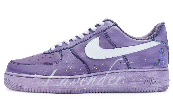 Nike Nike Air Force 1 Low 811 Manufacturing, Lavender Artificial Leather Lightweight Height Increasing
