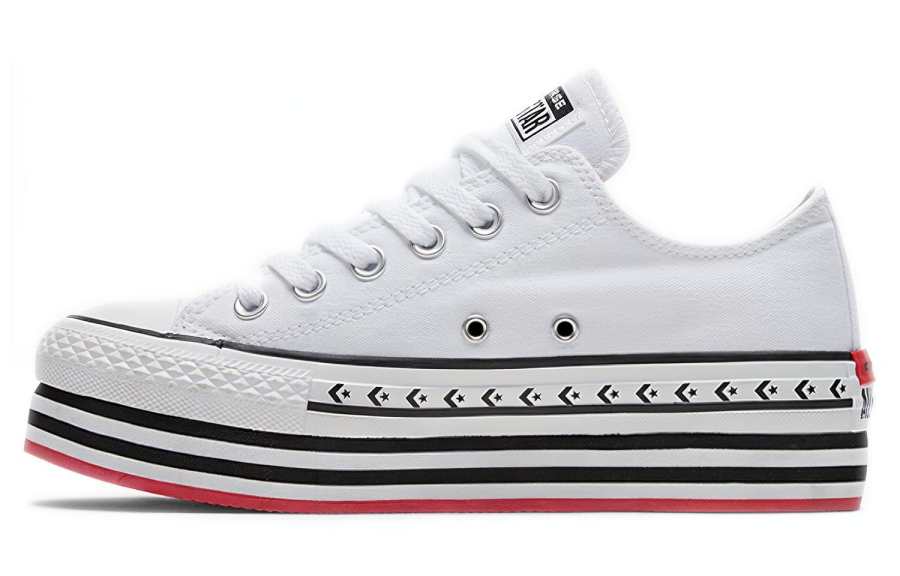 Converse Chuck Taylor All Star Wmns Converse Platform Layer Low 'Logo Play - White' Women's