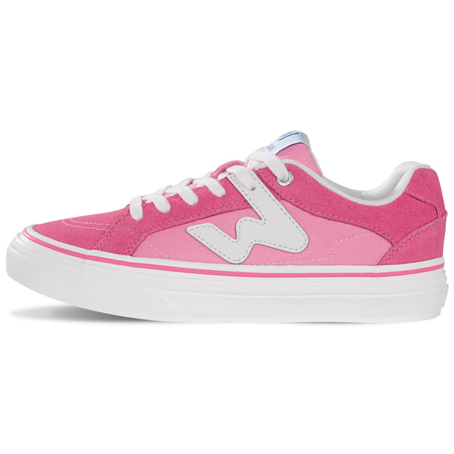 Ollieskate Abrasion Resistant Lightweight Height Increasing Low top Skateboard Shoes Unisex Pink