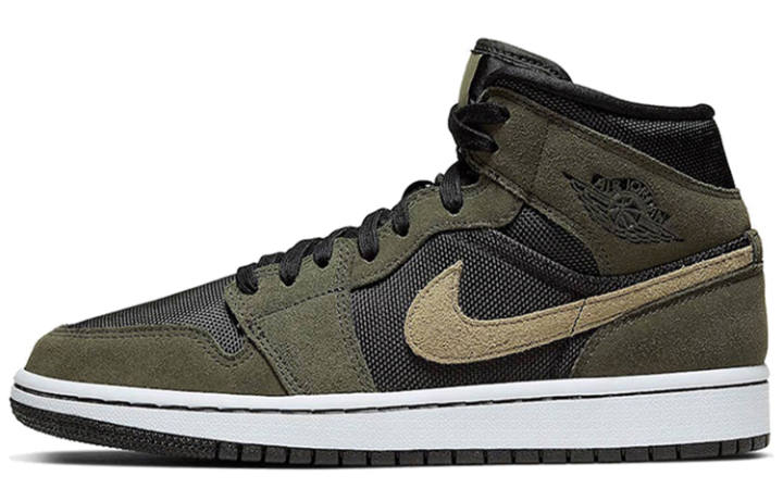 Jordan Jordan 1 Mid Military Olive Women's