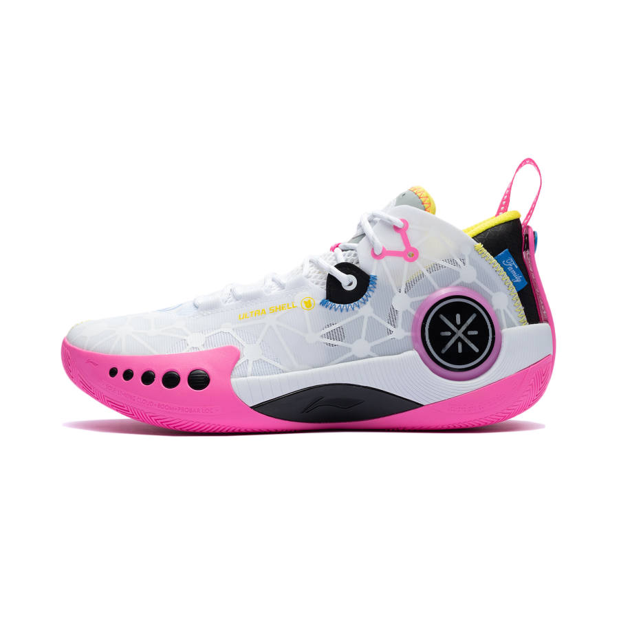 Li-Ning Li Ning Wade Shadow 3 Cushioning Breathable Low top Basketball Shoes Men's White Pink