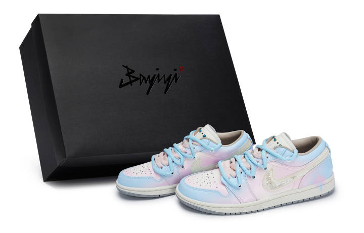 Jordan Jordan Air Jordan 1 811 Manufacturing, Pink Blue Starlight, Special Shoe Box Abrasion Resistant Abrasion Resistant