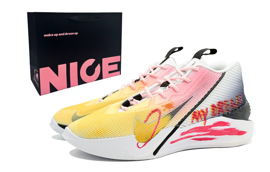 Nike Nike G.T. Jump Academy Basketball Shoes Men's High Top White/Yellow/Pink