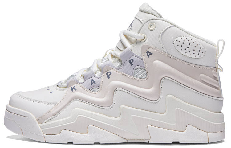 Kappa Sports High top Vintage Basketball Shoes Unisex Winter White Egret Feather White
