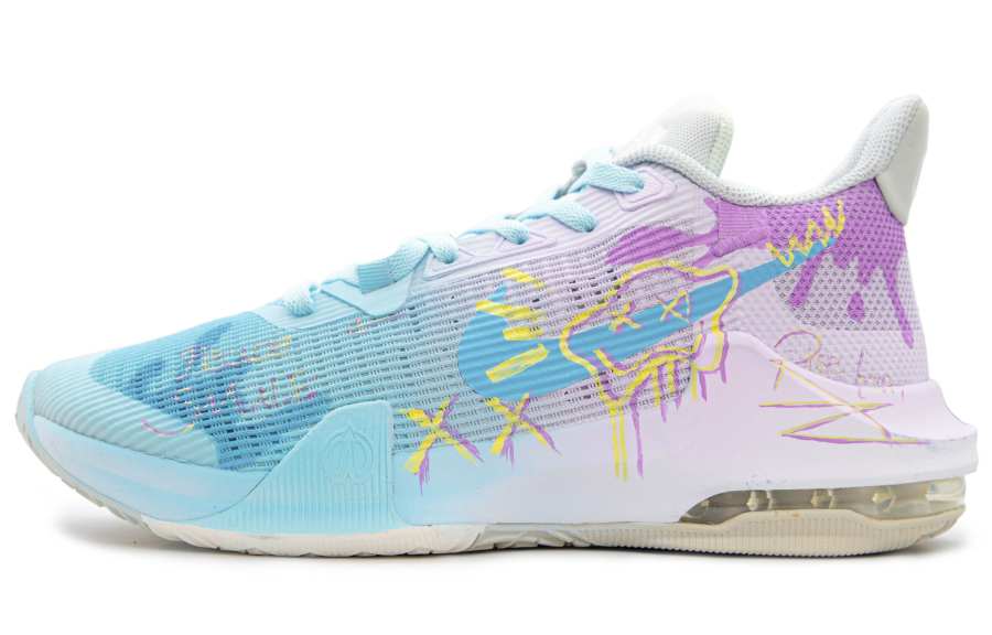 Nike Nike Air Max Impact Cushioning Slip Resistant Abrasion Resistant Low top Basketball Shoes Men's Blue Pink