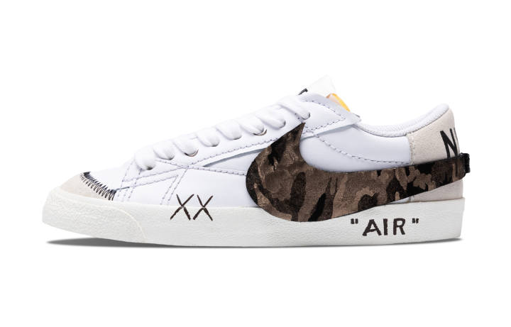 Nike Nike Blazer Twenty, Camouflage, Applique, Hand Drawn Vintage Slip Resistant, Abrasion Resistant, Lightweight