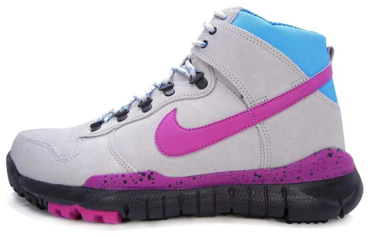Nike Nike Dunk OMS Comfortable Abrasion Resistant Abrasion Resistant High top Casual Shoes Unisex Gray Purple Blue