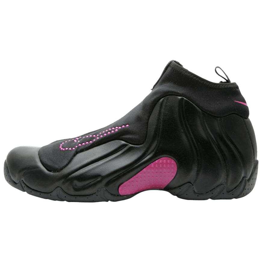 Nike Nike Air Flightposite Abrasion Resistant High top Basketball Shoes Women's Black Pink