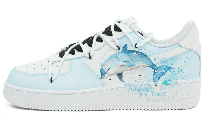 Nike Nike Air Force 1 Skateboard Shoes Women's Low Top Blue/White