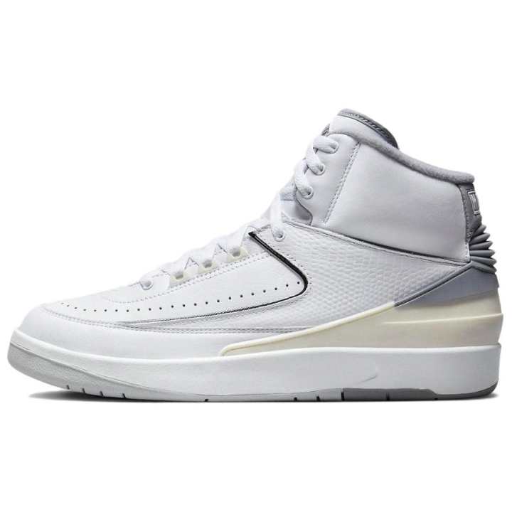 Jordan Jordan Air Jordan 2 Retro OG Cushioning, Wear Resistant High top Skateboard Shoes Men's White Gray