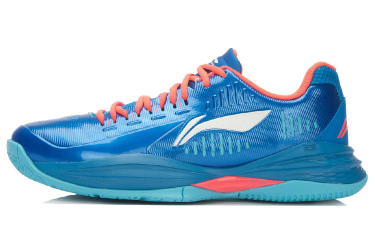 Li-Ning Li Ning Storm Cushioning Low top Basketball Shoes Unisex Blue Red