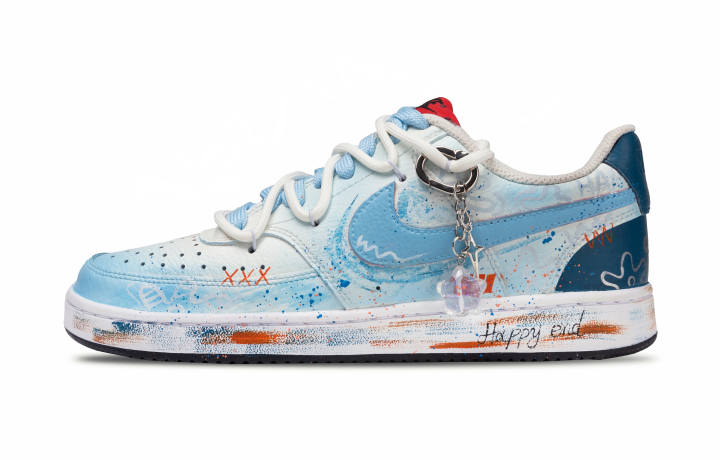 Nike Nike Court Vision 1 Street Diary Cushioning Low top Skateboard Shoes Unisex Blue
