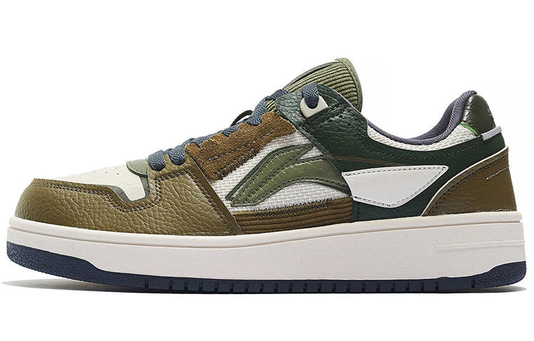 Li-Ning Li Ning Tianji Fabric Slip Resistant, Abrasion Resistant, Lightweight Low top Skateboard Shoes Men's Yellow Green