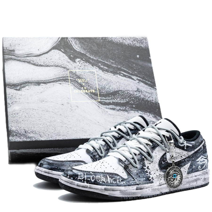 Jordan Jordan Air Jordan 1 Snowfield Divine Eyes, Marble Box Leather Slip Resistant, Abrasion Resistant, Height Increasing