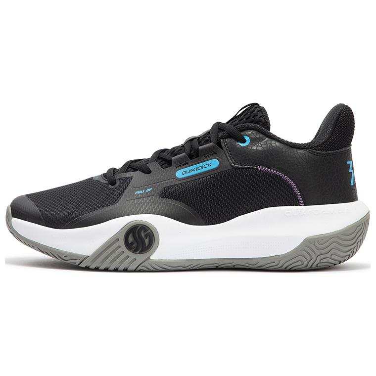 361° Abrasion Resistant Low top Basketball Shoes Men's Black Blue