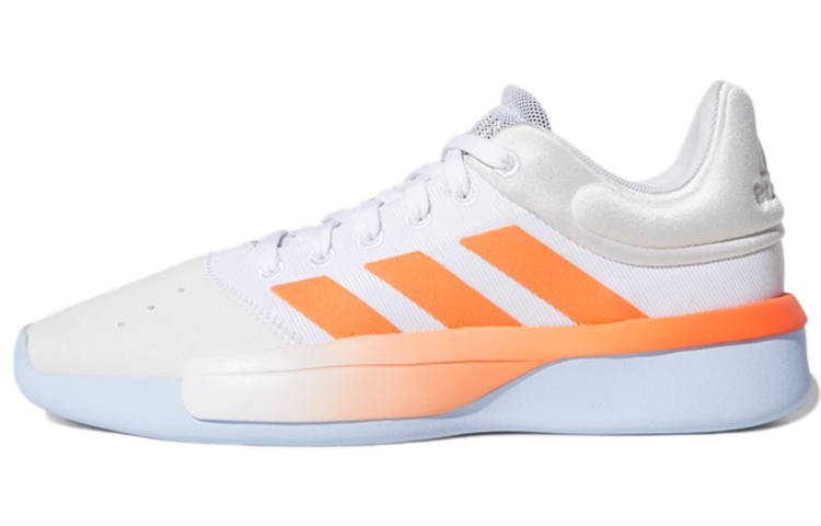Adidas Adidas Pro Adversary Low 2019 Fabric Slip Resistant And Breathable Low top Basketball Shoes Men's White Orange