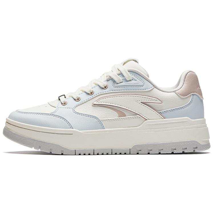 Anta 982 Abrasion Resistant Balance Cushioning Height Increasing Support Low top Skateboard Shoes Women's White Blue