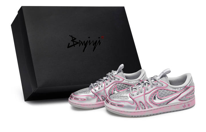 Jordan Jordan Air Jordan 1 811 Manufacturing, Cloud Weave Pink Butterfly, Special Shoe Box Abrasion Resistant