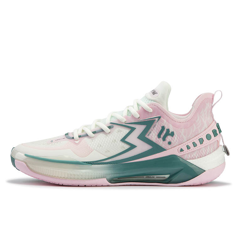 361° BIG3 5.0 Quick PRO Basketball Shoes Men's Low Top Feather White/Pure White Pink