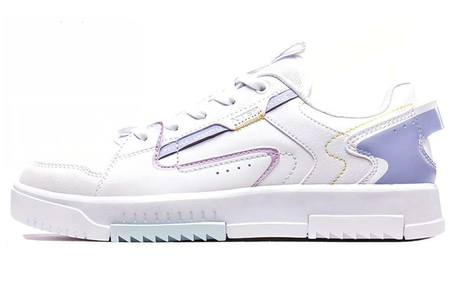 XTEP Slip Resistant Cushioning Low top Skateboard Shoes Women's White Purple