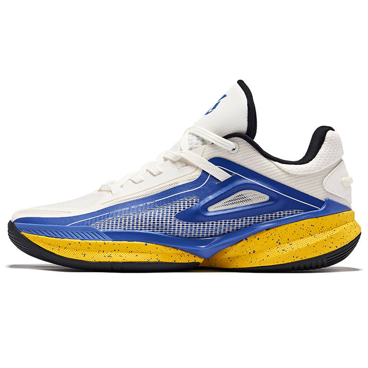 Erke Qianxun TD Cushioning Rebound Anti Rollover Low top Basketball Shoes Men's Microcrystal White Starry Blue