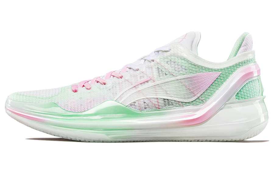 Li-Ning Li Ning Liren 4 V2 First Lotus Low top Basketball Shoes Men's White Green
