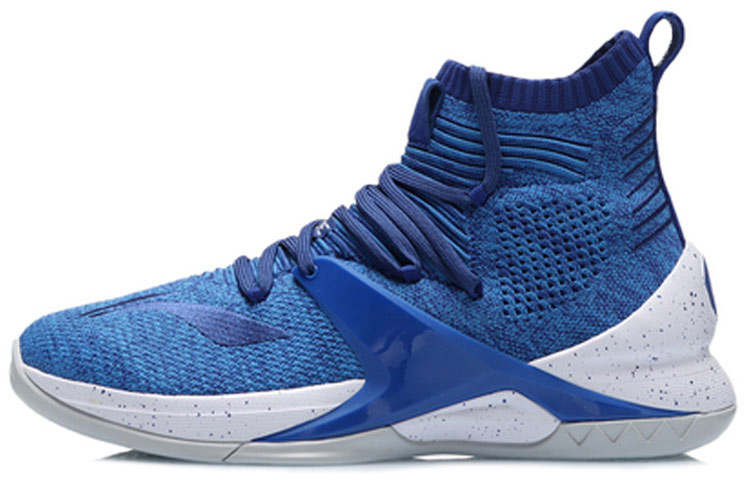Li-Ning Li Ning Blockade Slip Resistant Cushioning Slip Resistant Cushioning High top Basketball Shoes Men's Storm Blue