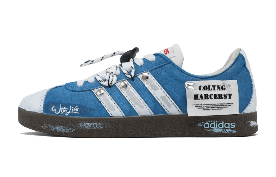 Adidas Adidas Vl Court Classic Deep Sea Aurora Slip Resistant Abrasion Resistant Slip Resistant Abrasion Resistant Low top